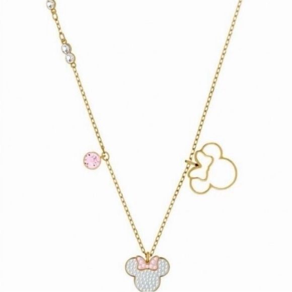 Swarovski Disney Necklace Minnie Mouse Crystal Gold
Pink Ribbon NWT /NIB - Picture 2 of 3